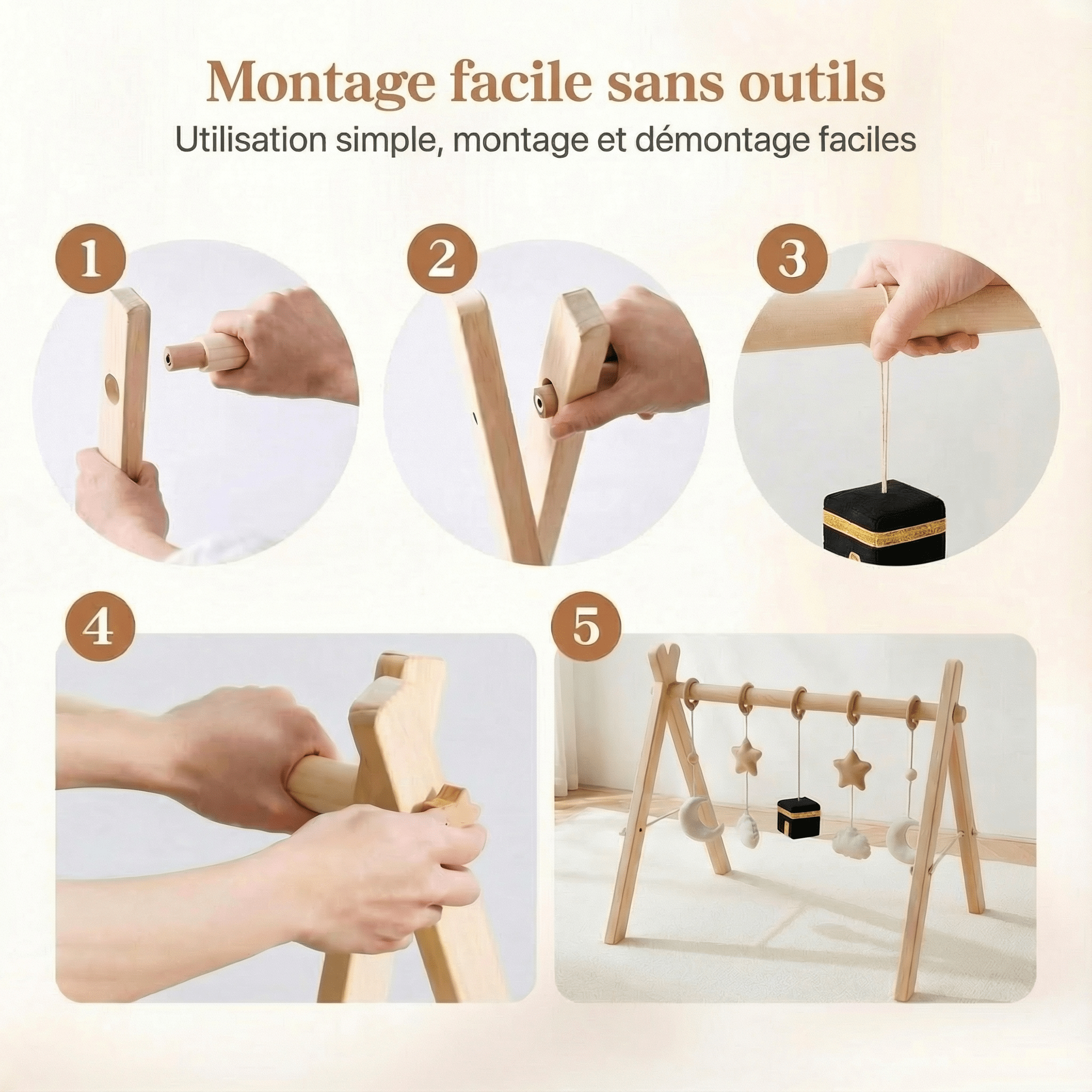 Arche d’éveil en bois n