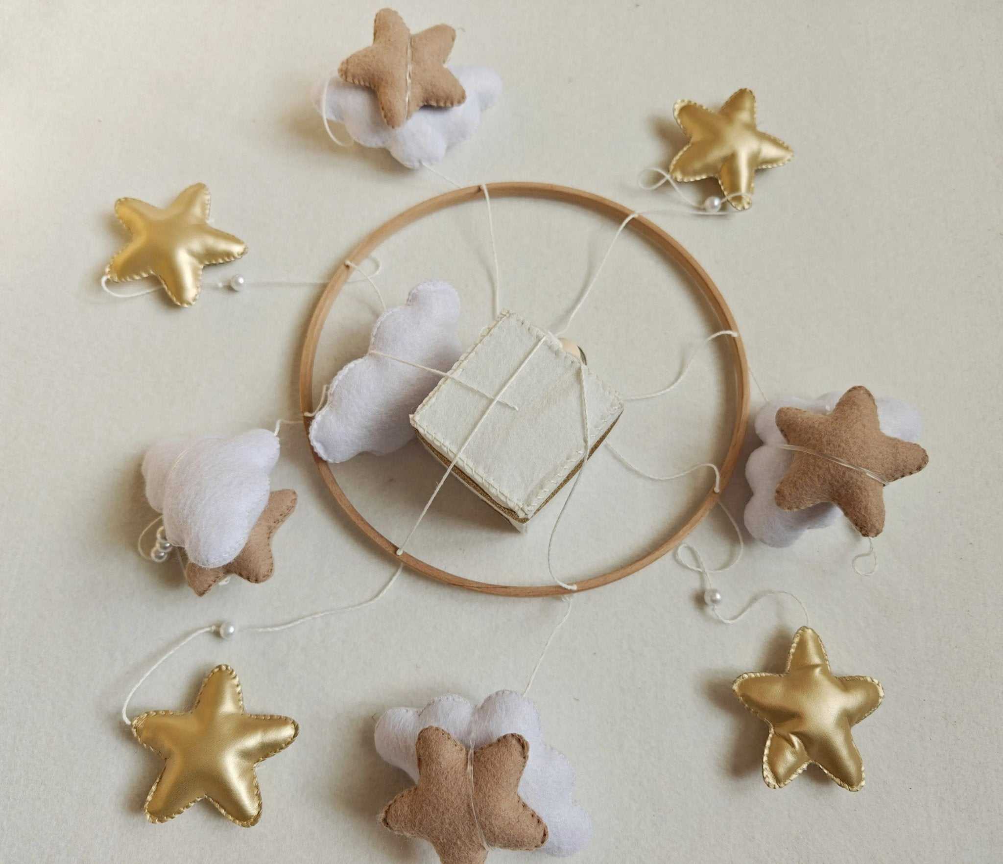 Mobile bébé kaaba pour berceau Blanc - My Little Deen