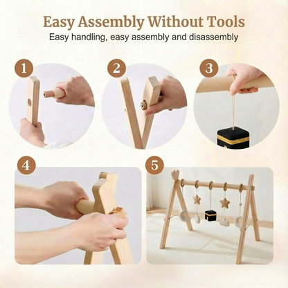 Wooden play arch, easy assembly without tools
